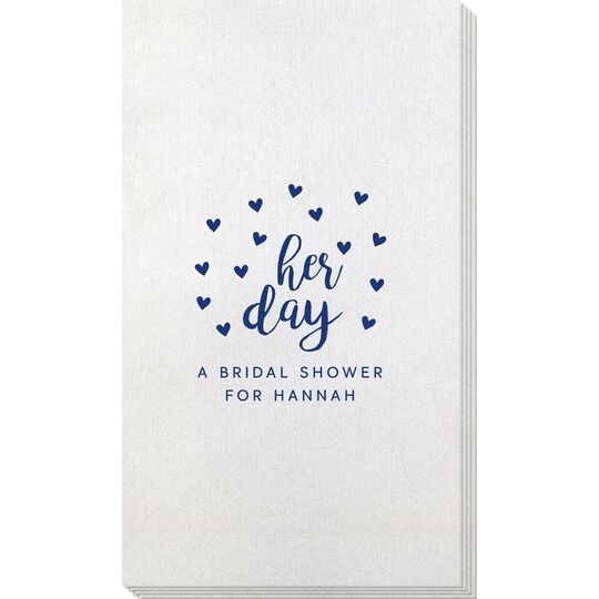 Confetti Hearts Her Day Bamboo Luxe Guest Towels